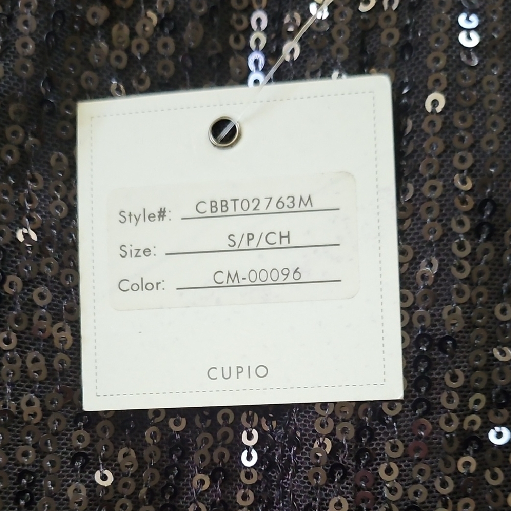 Cupio Blush - Palazzo Black Sequined High Rise Evening Party Pants- Size S - Picture 11 of 11